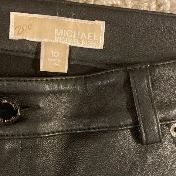 Michael kors leather pants size 10 - Picture 3 of 7